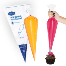 EXSTRY Large Piping Bags Disposable - 16 Inch Pack of 40 Thick, Tear-Proof Icing Bags for Frosting, Dessert & Cake Decoration – Easy to Grip