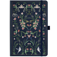 FULLVINTAGE Academic Diary 2026-2027 - A5 Diary 2026-2027 Week to View from Aug. 2026 to Jul. 2027, 2026-2027 Diary with Hard Cover, Pen Loop and Bac