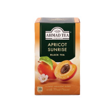 Ahmad Tea Fruit Black Tea | Apricot Sunrise Fruit Black Tea | 20 Teabag Sachets | 1 Pack