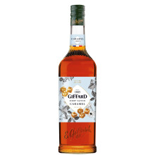 GIFFARD - Caramel Flavour Syrup - French Recipe and Made - Gourmet and Warm - 1 Litre, 0.0% vol, 100cl