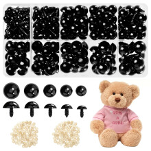 100PCS Safety Eyes for Crochet Toys, Craft Eyes with Backings for Amigurumi Teddy Bear Eyes Doll Making DIY Crafts,Black Plastic Toy Eyes