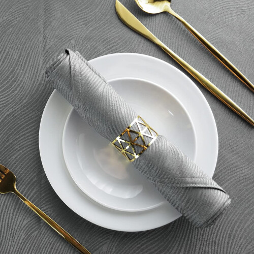 SPRICA Square Jacquard Tablecloth 150cm Water Resistance Solid Colour Heavy