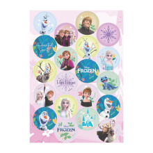 Dekora, Frozen, Mini Wafer Discs, Edible Decorations for Cupcakes, Cookies and Muffins, Perfect Party Supplies, 3,4 CM