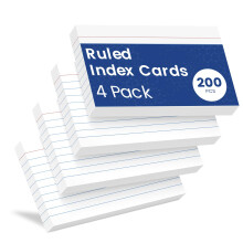 Flash Cards A6（10.2x14CM） Revision Cards, 200 PCS Index Cards, Double Sided Ruled Flashcards, Flash Cards Revision