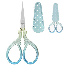 Embroidery Scissors,Small Craft Stainless Steel Scissors with Fake Leather Scissors Cover,Crochet Scissors,Small Crane Sewing Scissors,Suitable for