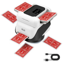 2-in-1 Automatic Card Shuffler for 2-8 Players