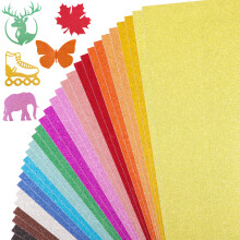 A4 Glitter Cardstock Paper, 30 Sheets 15 Colors 300gsm/110Ib Colored Cardstock Premium Glitter Paper for Crafts