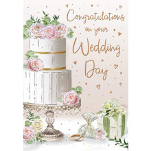 Piccadilly Greetings Occasion Card Wedding - 9 x 6 inches - Regal Publishing, C80636
