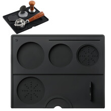 HOTUT Coffee Tamper Mat, 25 * 20 cm Espresso Silicone Mat, Tamping Mat, Non Slip Countertop Coffee Tamper Mat