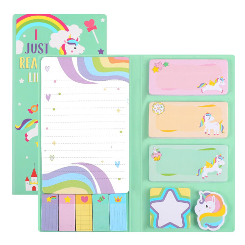 440 Pcs Sticky Notes Set, Multicolor Adhesive Notes Cute Sticky Notes, Student Essentials Index Flags Pads for Books, Folders
