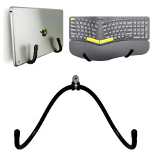 Laptop Wall Mount Holder, Universal Adjustable Storage Organizer for Laptops, MacBook, Keyboard, Tablets