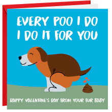 Valentines Day Card From The Dog Funny Valentine's Day Cards For Dog Dad Dog Mum