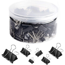 SANNIX 110 PCS Binder Clips Assorted Sizes, X Large, Large, Medium, Small, Mini and Micro, Binder Clips Paper Clamps for Office Home School