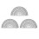 Mebamce 3 Pack Plastic Protractor 180 Degrees 4 Inches for Angle Measurement Student Math Classroom School Office Teachers - Clear 1