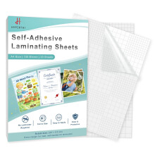 HYPERTAI Self-Adhesive Laminating Sheets, A4 Size 20-Pack No Heat No Machine Laminating Pouches