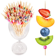 100 PCS Cocktail Picks, 4.7 inch Fancy Cocktail Toothpicks for Appetizers Skewers Bamboo Cocktail Picks for Party Decoration