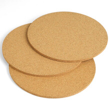 Flintronic Heat Trivet, 3PCS 18cm Cork Trivet, 5mm Thick Round Cork Coaster, Multifunctional Heatproof Table Mat