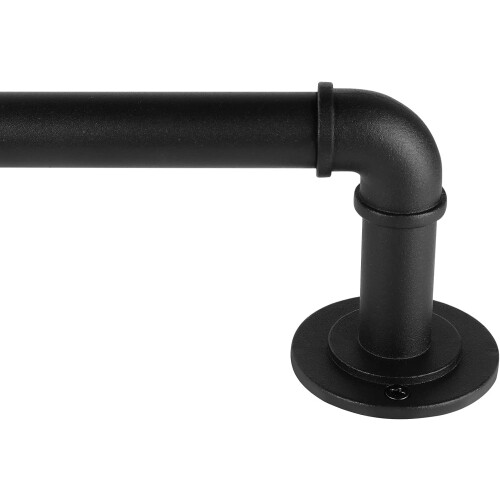Mørklægningsgardinstang, 61-112 cm, sort