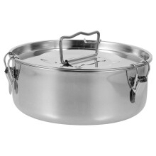 Stainless Steel Flan Mold with Lid for Pressure Cookers