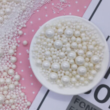Sprinkles Sugar Pearls 120g/ 4.6oz, Cupcake Cake Topper mix Sprinkles for Baking Manvscakes Jimmies Cookie Crystal Decorating Nonpareils (White)