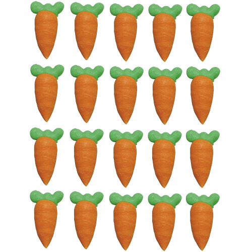 Cullpitt Sugar Carrots Hand Piped, 26 mm, 20 Count