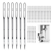 ASIRYVA 80 Pcs Universal Heavy Duty Sewing Machine Needles, 6 Sizes (65/9 75/11 80/12 90/14 100/16 110/18), Compatible with Singer, Brother