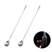 Stainless Steel Mixing Spoon, Stainless Steel Cocktail Mixing Spoon, Bar Spoon, Stirrers, 30 cm Long Handle, Cocktail Stirrers, Reusable