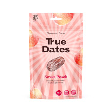 True Dates - PEACH | naturally flavoured sweet dates | No added sugar, Vegan, Palm Oil Free | 100 g