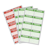 1.12x1.6 inch 200 PCS Waterproof Green Pass PAT Testing Labels with 20 PCS Red Fail Appliance Testing Labels