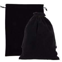 NBEADS 2 Pcs Large Black Velvet Pouch Bags, 37x28cm Large Drawstring Jewelry Pouches Big Rectangle Gift Bags for Wedding Candy Bags Gift Storage