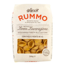 Rummo Ridged Conchiglie Rigate Pasta No.42 - Ridged Italian Pasta Shells, Masterfully Crafted for Ultimate Sauce Absorption, 500 g (Pack of 1)