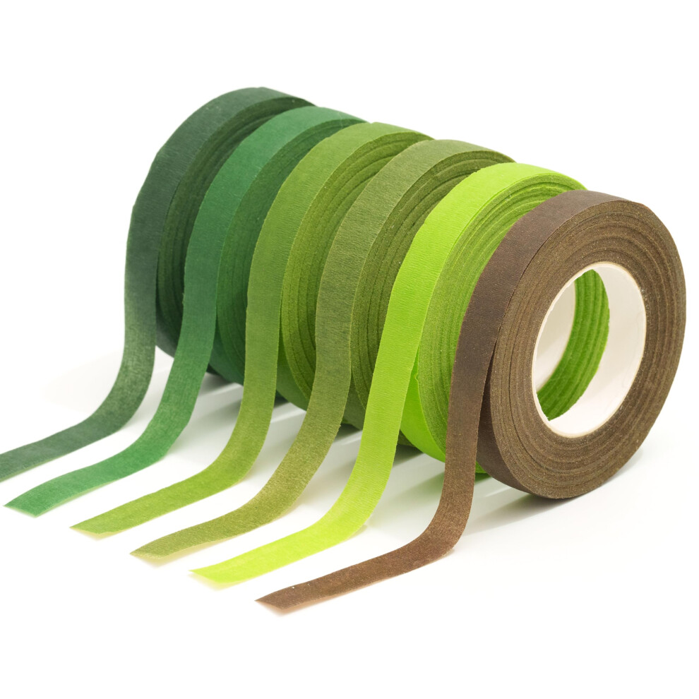 Maglitt Florist Tape, 6 Rolls Floral Tape Arrangement Supplies Flower Tapes Sticky Florist Stem Wrap For Bouquet Flowers Wrapping Craft Projects Diy 5051226778889