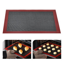 KitchenRaku Perforated Silicone Baking Mat, 15.7"x11.8" Reusable Silicone Baking Sheets for Oven, Nonstick Bread Mat for Cookies, Macarons