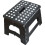 Armo Folding Stool Step Down Footstool With Carry Handle Compact Foldable Foot Stool DIY Footstool Ladder MAX Weight 150KG (Black) 1