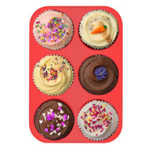 Yuchengxiang Silicon Muffin Tray 6 Cups,Yorkshire Pudding Tray,Silicone Muffin Cases-Baking Mould for Muffins or Cupcakes, Bakeware