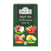 Ahmad Tea Fruit Black Tea | Fruit Tea Selection | 20 Teabag Sachets | 1 Pack