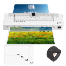 Laminator, A3 Laminator Machine with Built-in Trimmer, Fast Warm-up, Cold and Thermal Laminator for Home School Use