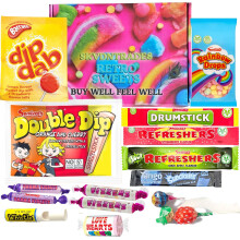 Sweets Candy Vegan Sweets Gift Box | Letterbox Hamper For Birthday gift, Kids Nostalgic Sweets Hamper,Christsmas Stocking Filler sweets Treat and Any