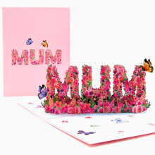 Three Dee Cards - Mum, I Love You - Premium Handcrafted Greeting Card for Mother’s Day, Birthdays, and Special Occasions