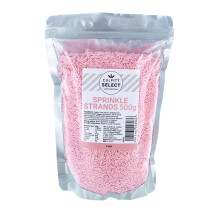 Culpitt Select Sprinkles | Pink Sugar Strands, Cake Sprinkle Decorations For Cakes, Cupcakes, Cookies, Ice Cream, and Desserts | 500g