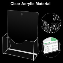 Thboxes A5 Leaflet Holder, 2 Pack Clear Leaflet Holder with Hanging Hole Acrylic Brochure Freestanding Booklet Flyer Stand for Office Restaurants Rec