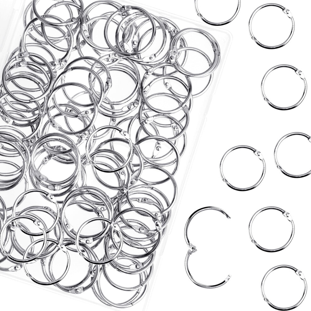 Hautoco 100Pcs Binder Rings, 19Mm/0.75 Inch Loose Leaf Binder Rings, Small Metal Rings, Book Rings, Binding Rings For Flash Cards, Index Cards 5051226815539
