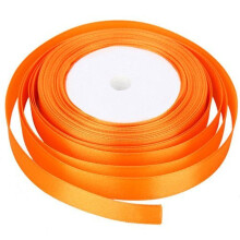 Orange Satin Ribbon 15mm (1.5cm, 5/8 Inch) 22 Metrs Ribbon for Wedding Sew Favours Decorative Easter Christmas