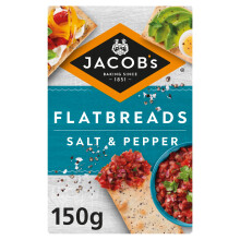 JACOB'S Flatbread Salt & Pepper Crackers 150g