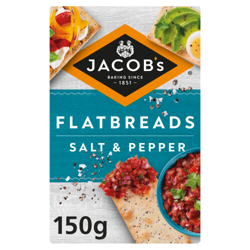 JACOB'S Flatbread Salt & Pepper Crackers 150g
