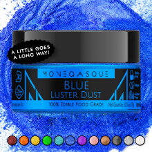 MONÉGASQUE Blue Edible Glitter for Drinks 7g - Edible Glitter for Cakes - Mothers Day Cake Decorations
