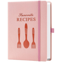 Blank Recipe Book to Write Your Own Recipes – Room for 124 Recipes, Hardcover, 120 Gsm Thick Paper, Family Cookbook Journal Notebook
