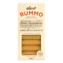 Rummo Egg Cannelloni All'uovo Pasta No.176 - Traditional Italian Pasta Tubes, Expertly Crafted for Rich, Filled Dishes, 250 g (Pack of 1)