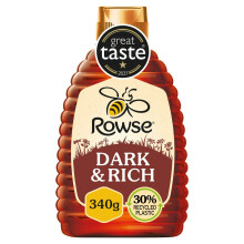 Rowse Honey, Dark & Rich Honey, Squeezy bottle, 100% pure & natural, 340g