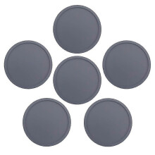 Drink Coasters Set Of 6, Silicone Non-slip Washable Cup Mats Coaster for Drinks Home And Outdoor (grey)